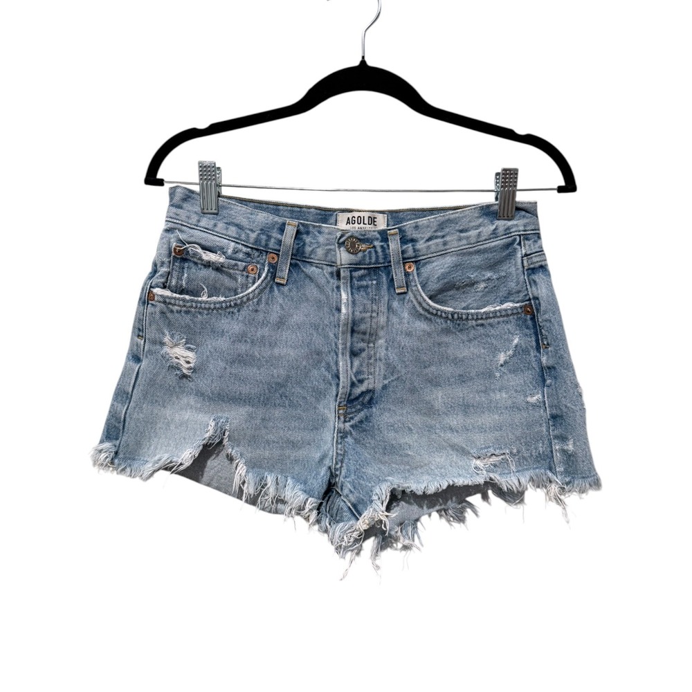 Agolde Vtg Cut Off Denim Shorts Women Size 26 Distressed Boho Festival